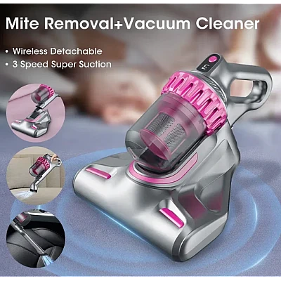 Aspirator de pat anti acarieni wireless igienizare profunda usor si manevrabil 10000Pa cu 8000 de vibratii pe minut Aspirator de pat anti acarieni wireless igienizare profunda usor si manevrabil 10000Pa cu 8000 de vibratii pe minut