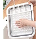 Suport pliabil pentru vase cu scurgator din silicon ALB/GRI Suport pliabil pentru vase cu scurgator din silicon ALB/GRI