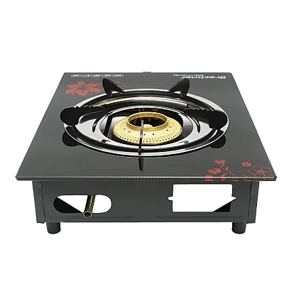 Aragaz plita cu un arzator din fonta 3KW sticla securizata 400x300x90mm Breckner Aragaz plita cu un arzator din fonta 3KW sticla securizata 400x300x90mm Breckner
