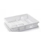 Uscator vase cu tava rectangular mare dimensiuni 48 x 38 x 9 cm argintiu