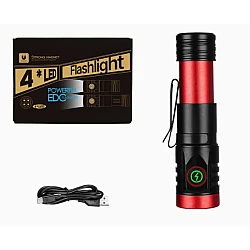 Mini Lanterna puternica de mana BL402x extensibila cu 4 LED si 3000 lumeni