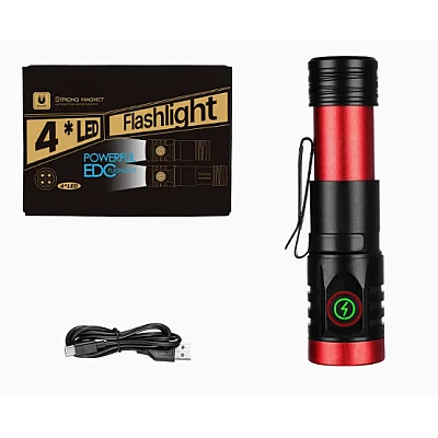 Mini Lanterna puternica de mana BL402x extensibila cu 4 LED si 3000 lumeni Mini Lanterna puternica de mana BL402x extensibila cu 4 LED si 3000 lumeni
