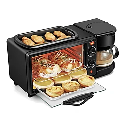 Aparat multifunctional electric 3 in 1 Mic Dejun cuptor grill filtru cafea LEIHMANN