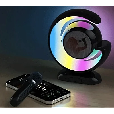 Boxa wireless pentru karaoke cu microfon si iluminare LED RGB portabila YS 110 Boxa wireless pentru karaoke cu microfon si iluminare LED RGB portabila YS 110