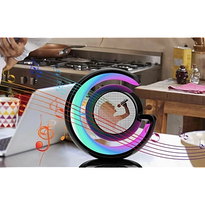 Boxa wireless pentru karaoke cu microfon si iluminare LED RGB portabila YS 110 Boxa wireless pentru karaoke cu microfon si iluminare LED RGB portabila YS 110