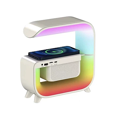Boxa Bluetooth 3 in 1 XM G3 cu lumina LED si incarcator fara fir iluminare RGB Boxa Bluetooth 3 in 1 XM G3 cu lumina LED si incarcator fara fir iluminare RGB