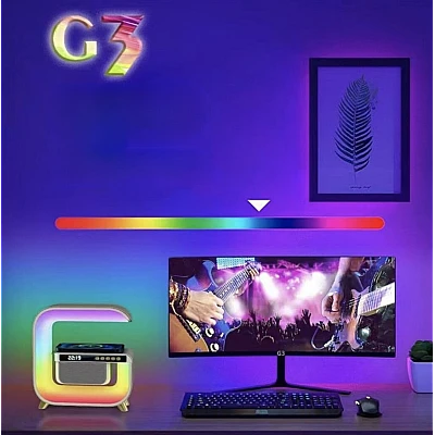 Boxa Bluetooth 3 in 1 XM G3 cu lumina LED si incarcator fara fir iluminare RGB Boxa Bluetooth 3 in 1 XM G3 cu lumina LED si incarcator fara fir iluminare RGB