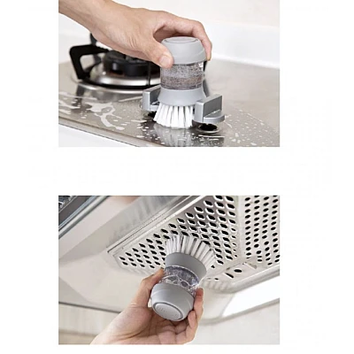 Perie pentru vase cu dozator detergent si suport Perie pentru vase cu dozator detergent si suport