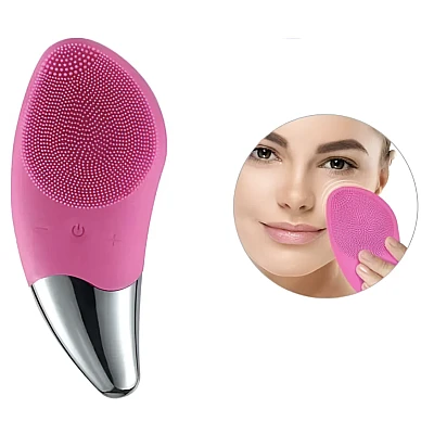 Dispozitiv sonic de curatare faciala 4 niveluri de vibratie din silicon Dispozitiv sonic de curatare faciala 4 niveluri de vibratie din silicon