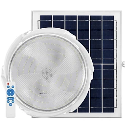 Aplica cu incarcare solara 100 W diametru 240 mm si telecomanda  alb rece