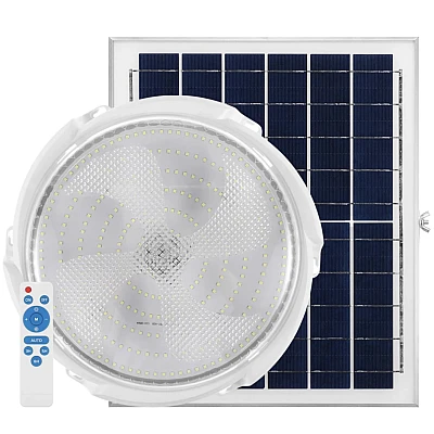 Aplica cu incarcare solara 200 W diametru 320 mm si telecomanda alb rece Aplica cu incarcare solara 200 W diametru 320 mm si telecomanda alb rece