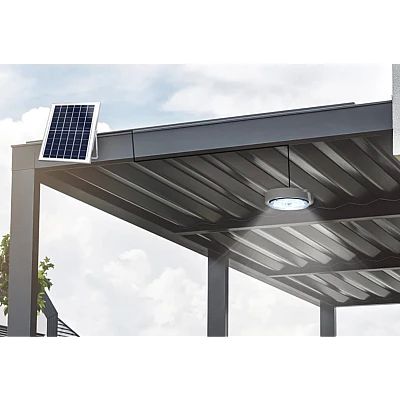 Aplica cu incarcare solara 200 W diametru 320 mm si telecomanda alb rece Aplica cu incarcare solara 200 W diametru 320 mm si telecomanda alb rece