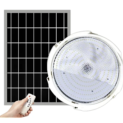 Aplica cu incarcare solara 200 W diametru 320 mm si telecomanda alb rece Aplica cu incarcare solara 200 W diametru 320 mm si telecomanda alb rece