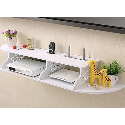 Suport elegant pentru router si alte dispozitive sau obiecte de decor 100x23cm alb Suport elegant pentru router si alte dispozitive sau obiecte de decor 100x23cm alb