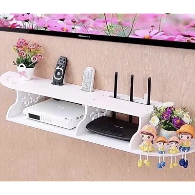 Suport elegant pentru router si alte dispozitive sau obiecte de decor 100x23cm alb Suport elegant pentru router si alte dispozitive sau obiecte de decor 100x23cm alb