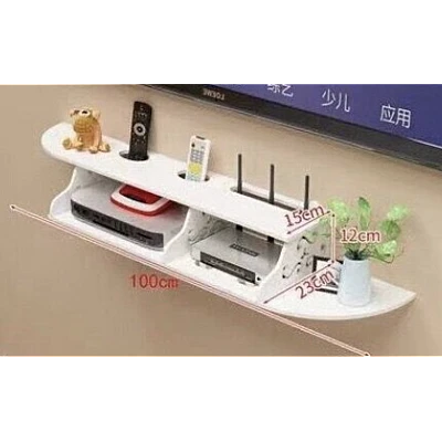 Suport elegant pentru router si alte dispozitive sau obiecte de decor 100x23cm alb Suport elegant pentru router si alte dispozitive sau obiecte de decor 100x23cm alb
