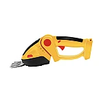 Set foarfeca electrica gradinarit taiere si finisare unghi reglabil 24V lama 30cm galben