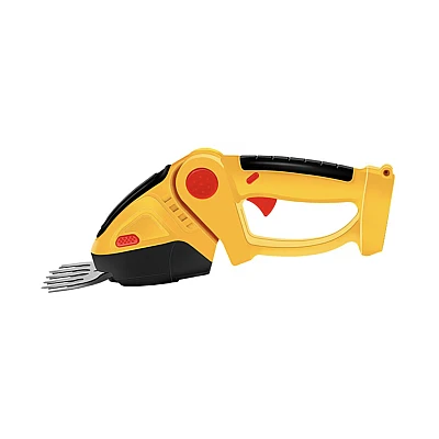 Set foarfeca electrica gradinarit taiere si finisare unghi reglabil 24V lama 30cm galben Set foarfeca electrica gradinarit taiere si finisare unghi reglabil 24V lama 30cm galben