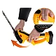 Set foarfeca electrica gradinarit taiere si finisare unghi reglabil 24V lama 30cm galben Set foarfeca electrica gradinarit taiere si finisare unghi reglabil 24V lama 30cm galben