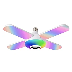 Bec LED 4 elice RGB boxa incorporata bluetooth telecomanda Bec LED 4 elice RGB boxa incorporata bluetooth telecomanda