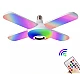 Bec LED 4 elice RGB boxa incorporata bluetooth telecomanda Bec LED 4 elice RGB boxa incorporata bluetooth telecomanda