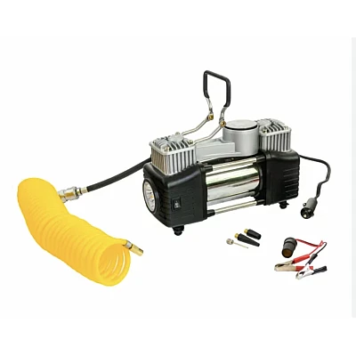 Kit pentru pana Auto compresor 12V cu 2 cilindri si 7 accesorii