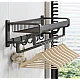 Suport prosoape baie aluminiu spatial lungime 57cm Negru