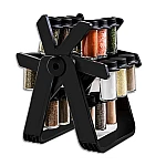 Set 18 recipiente condimente cu suport rotativ 34x23 cm