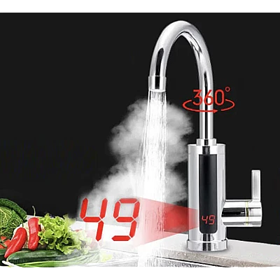 Robinet electric cu incalzire instant display temperatura putere 3000W temperatura maxima 60 grade Plastic Robinet electric cu incalzire instant display temperatura putere 3000W temperatura maxima 60 grade Plastic