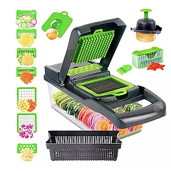 Set feliator manual Gonice 18in1 Inox/Plastic Verde/Negru
