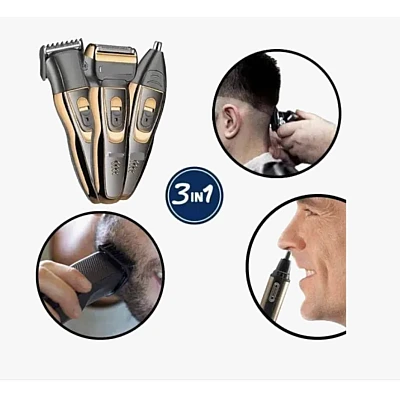 Set masina de tuns si ras 3 in 1 Geemy GM 595 Set masina de tuns si ras 3 in 1 Geemy GM 595