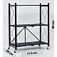 Raft depozitare metalic pliabil pe roti 3 polite 71,5 x 39 x 89 cm Raft depozitare metalic pliabil pe roti 3 polite 71,5 x 39 x 89 cm