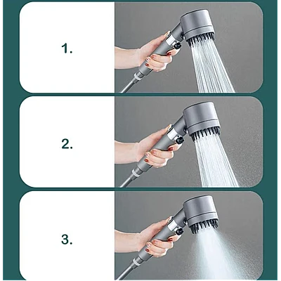 Para cap de dus 4 In 1 cu 3 moduri diferite de presiune a apei Para cap de dus 4 In 1 cu 3 moduri diferite de presiune a apei
