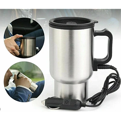 Cana termos auto cu adaptor pentru priza din masina 400 ml Cana termos auto cu adaptor pentru priza din masina 400 ml