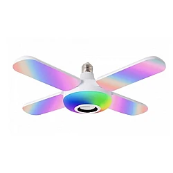 Bec cu patru brate lumina multicolora functie muzicala prin bluetooth si telecomanda