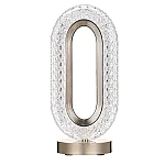 Lampa ambientala cristal LED forma ovala portabila 3 moduri de iluminare
