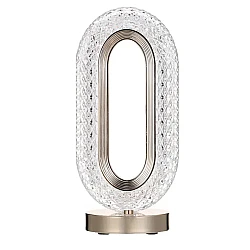 Lampa ambientala cristal LED forma ovala portabila 3 moduri de iluminare