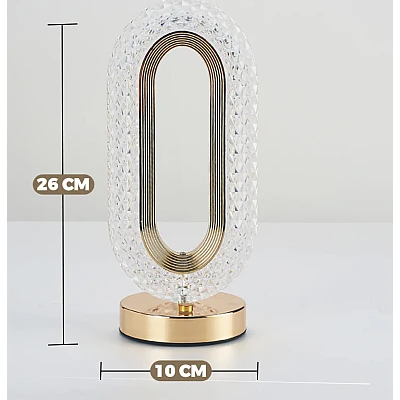 Lampa ambientala cristal LED forma ovala portabila 3 moduri de iluminare Lampa ambientala cristal LED forma ovala portabila 3 moduri de iluminare