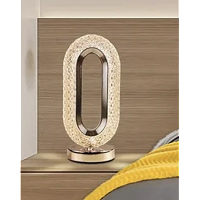 Lampa ambientala cristal LED forma ovala portabila 3 moduri de iluminare Lampa ambientala cristal LED forma ovala portabila 3 moduri de iluminare