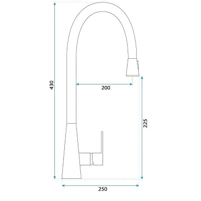 Baterie bucatarie Rea Mild negru mat cu dus extractibil si 2 functii de curgere Baterie bucatarie Rea Mild negru mat cu dus extractibil si 2 functii de curgere