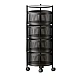 Raft metalic rotund universal cu 4 niveluri negru 34 cm x 75 cm x 30 cm Raft metalic rotund universal cu 4 niveluri negru 34 cm x 75 cm x 30 cm