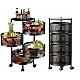 Raft metalic rotund universal cu 4 niveluri negru 34 cm x 75 cm x 30 cm Raft metalic rotund universal cu 4 niveluri negru 34 cm x 75 cm x 30 cm