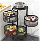 Raft metalic rotund universal cu 4 niveluri negru 34 cm x 75 cm x 30 cm Raft metalic rotund universal cu 4 niveluri negru 34 cm x 75 cm x 30 cm