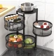 Raft metalic rotund universal cu 4 niveluri negru 34 cm x 75 cm x 30 cm