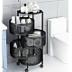 Raft metalic rotund universal cu 4 niveluri negru 34 cm x 75 cm x 30 cm Raft metalic rotund universal cu 4 niveluri negru 34 cm x 75 cm x 30 cm