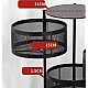 Raft metalic rotund universal cu 4 niveluri negru 34 cm x 75 cm x 30 cm Raft metalic rotund universal cu 4 niveluri negru 34 cm x 75 cm x 30 cm