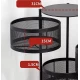 Raft metalic rotund universal cu 4 niveluri negru 34 cm x 75 cm x 30 cm