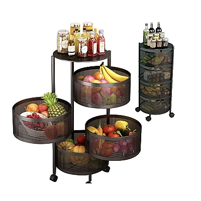 Raft metalic rotund universal cu 4 niveluri negru 34 cm x 75 cm x 30 cm Raft metalic rotund universal cu 4 niveluri negru 34 cm x 75 cm x 30 cm