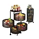 Raft metalic rotund universal cu 4 niveluri negru 34 cm x 75 cm x 30 cm Raft metalic rotund universal cu 4 niveluri negru 34 cm x 75 cm x 30 cm