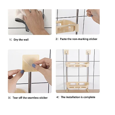 Raft depozitare multifunctional pentru toaleta 2 polite 58 x30cm